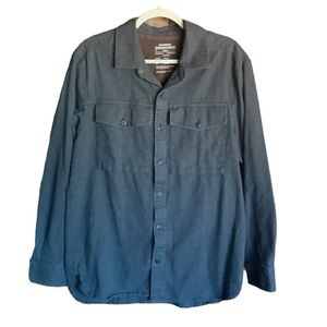 Charcoal gray men’s REI button down cotton shirt size Medium